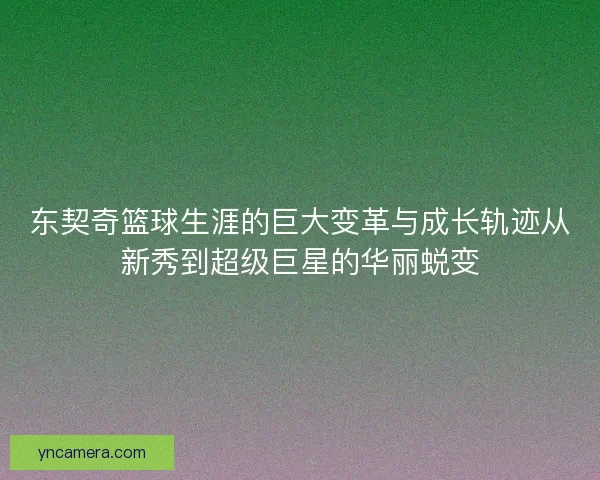 东契奇篮球生涯的巨大变革与成长轨迹从新秀到超级巨星的华丽蜕变